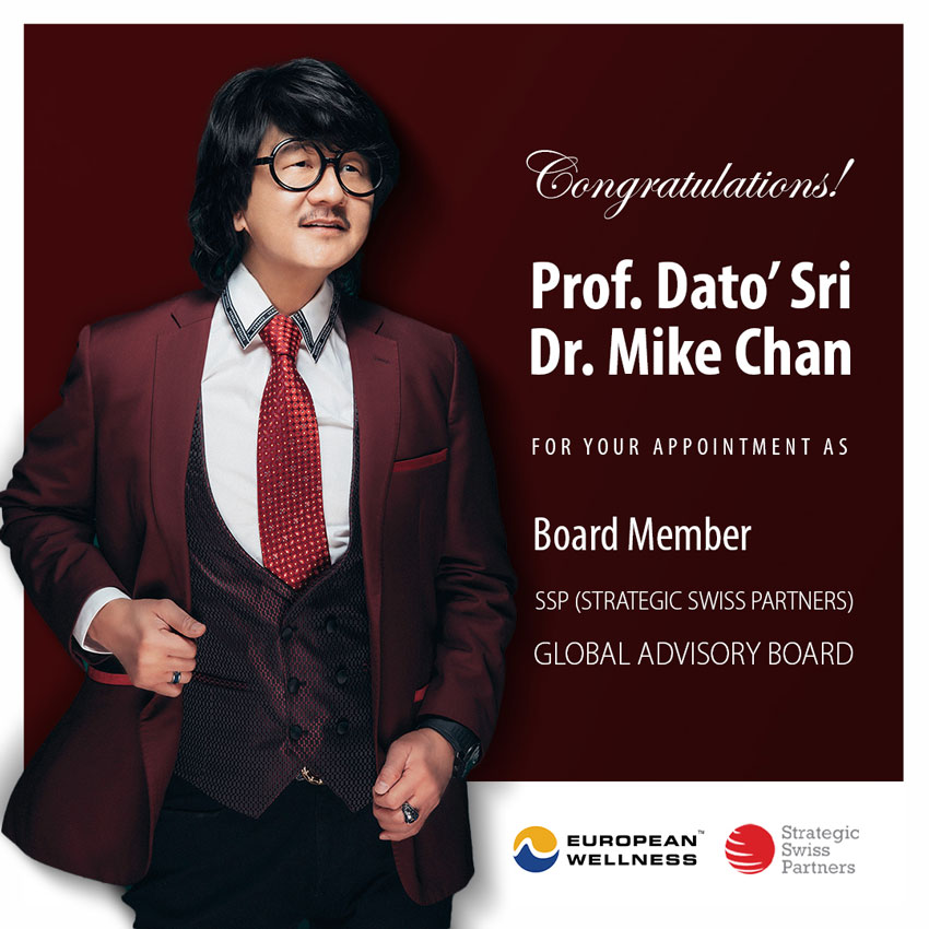 Prof. Dato’ Sri Dr. Mike Chan Appointed As Board Member Of SSP Global Advisory Board
