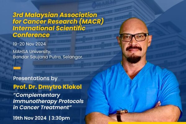 Upcoming Event: 3rd Malaysian Association for Cancer Research (MACR) International Scientific Conference 2024