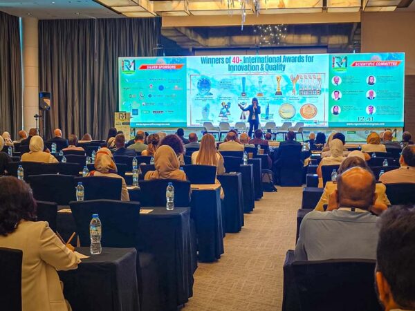 Professor Dato' Sri Mike Chan delivering a keynote presentation on precision medicine and targeted therapies at the Middle East Congress for Regenerative Medicine, drawing widespread acclaim for his groundbreaking insights into health span extension through regenerative techniques.