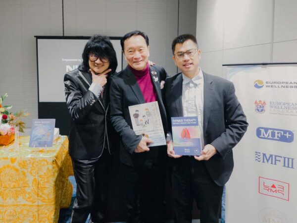 Innovative Therapies for Japan: Prof. Mike Chan taking a group photo with several captivated audiences during the book launch, and his plans of his global vision for patient care.